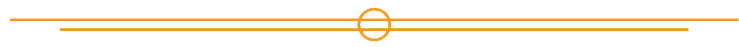 Gold parallel lines with open gold circle in middle-divider
